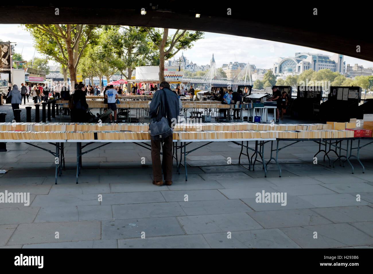 Second hand books stall, Southbank, London, United Kingdom Stock Photo