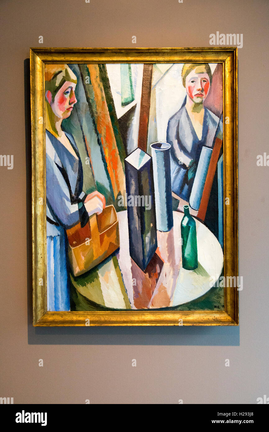 'The Mirror' 1917 by William Scharff (1886-1959), oil on canvas, Kode 4 art gallery Bergen, Norway Stock Photo