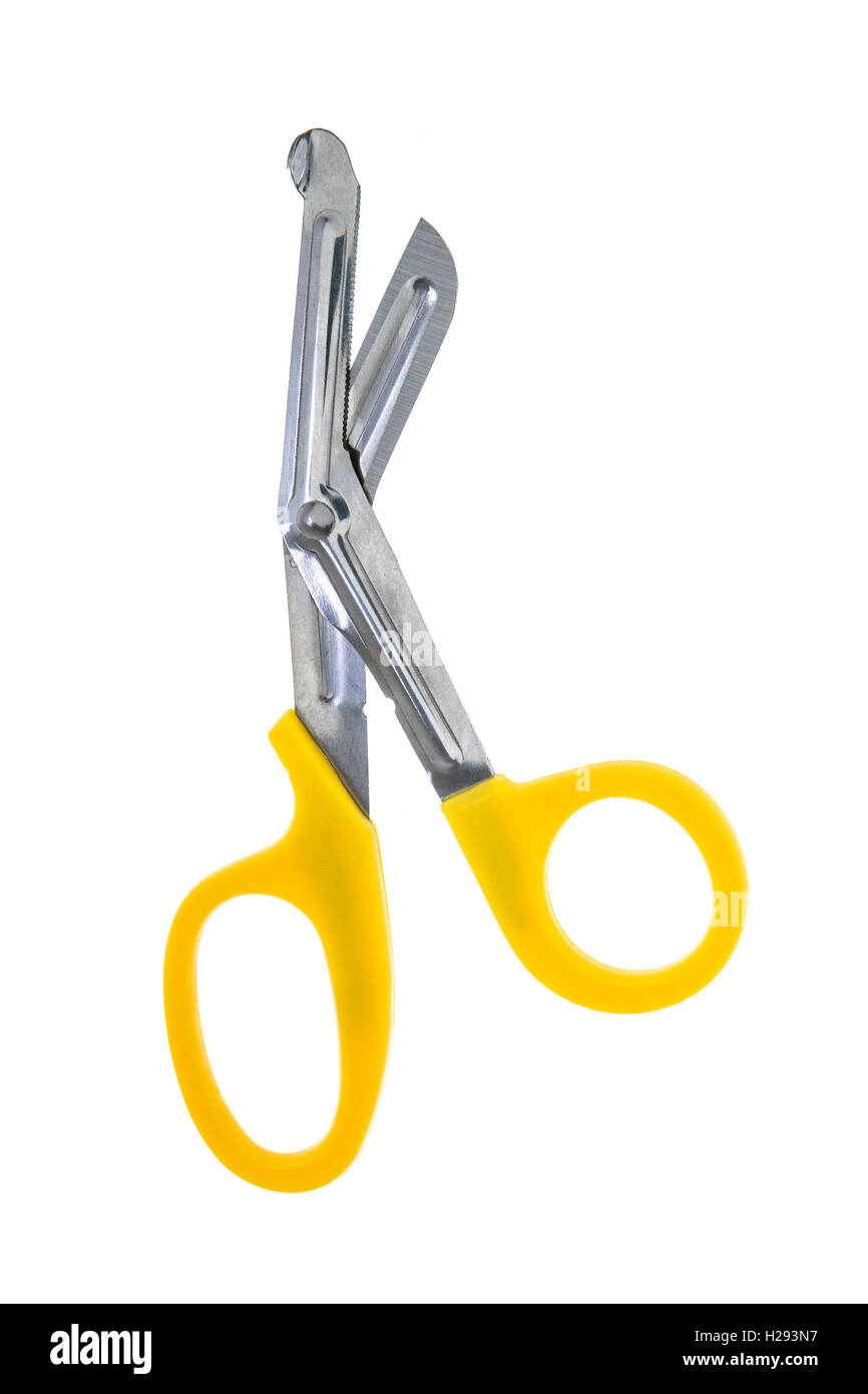 medical scissors on a white background Stock Photo