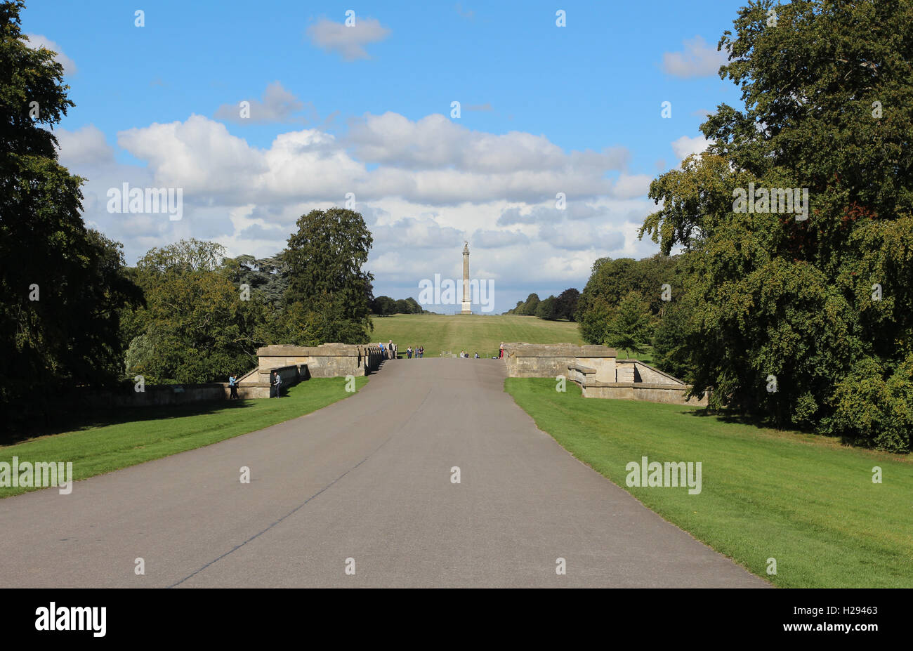 The column of Victory at Blenheim Palace Stock Photo