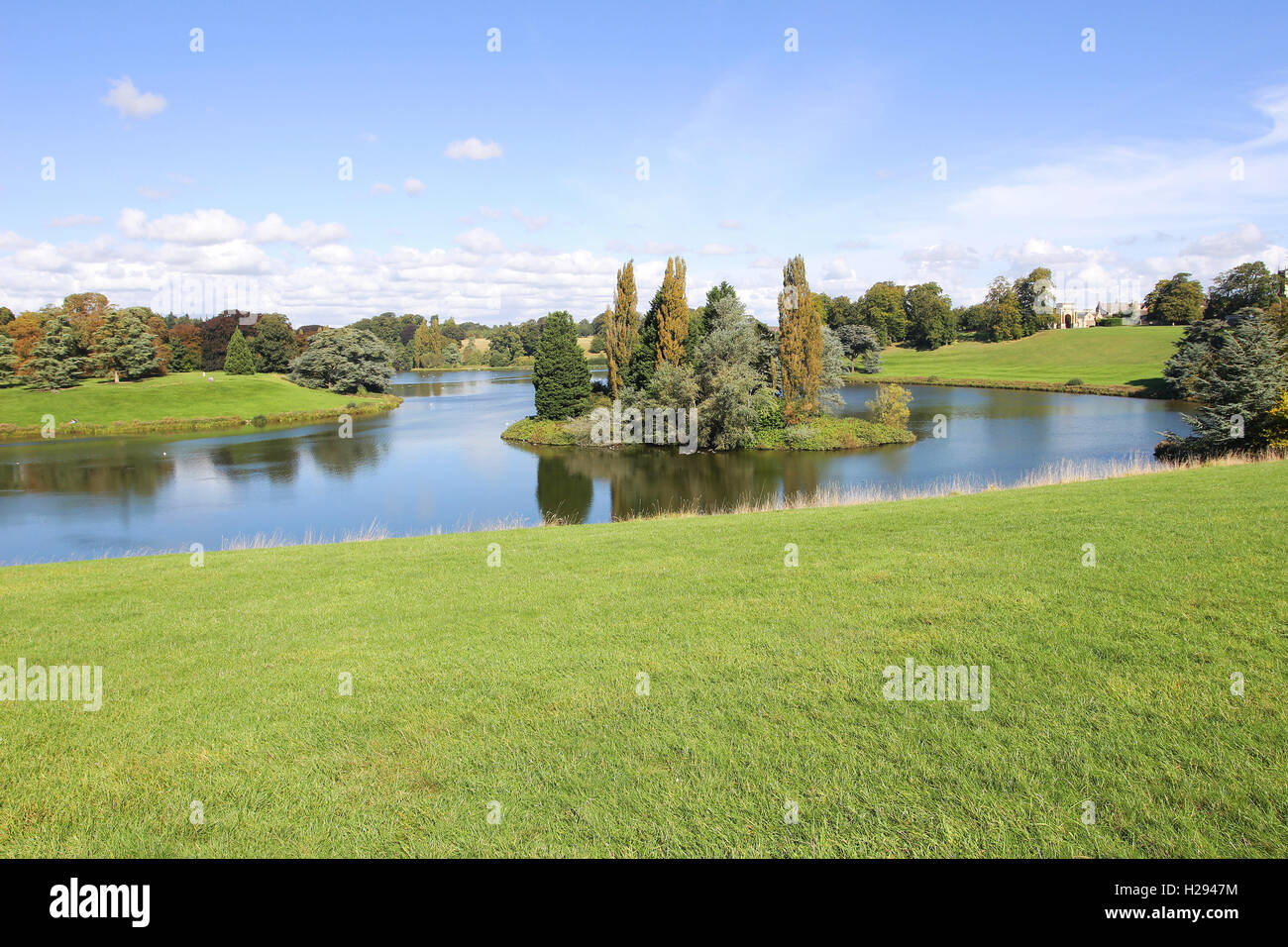 The Queen's Pool at Blenheim Palace Stock Photo