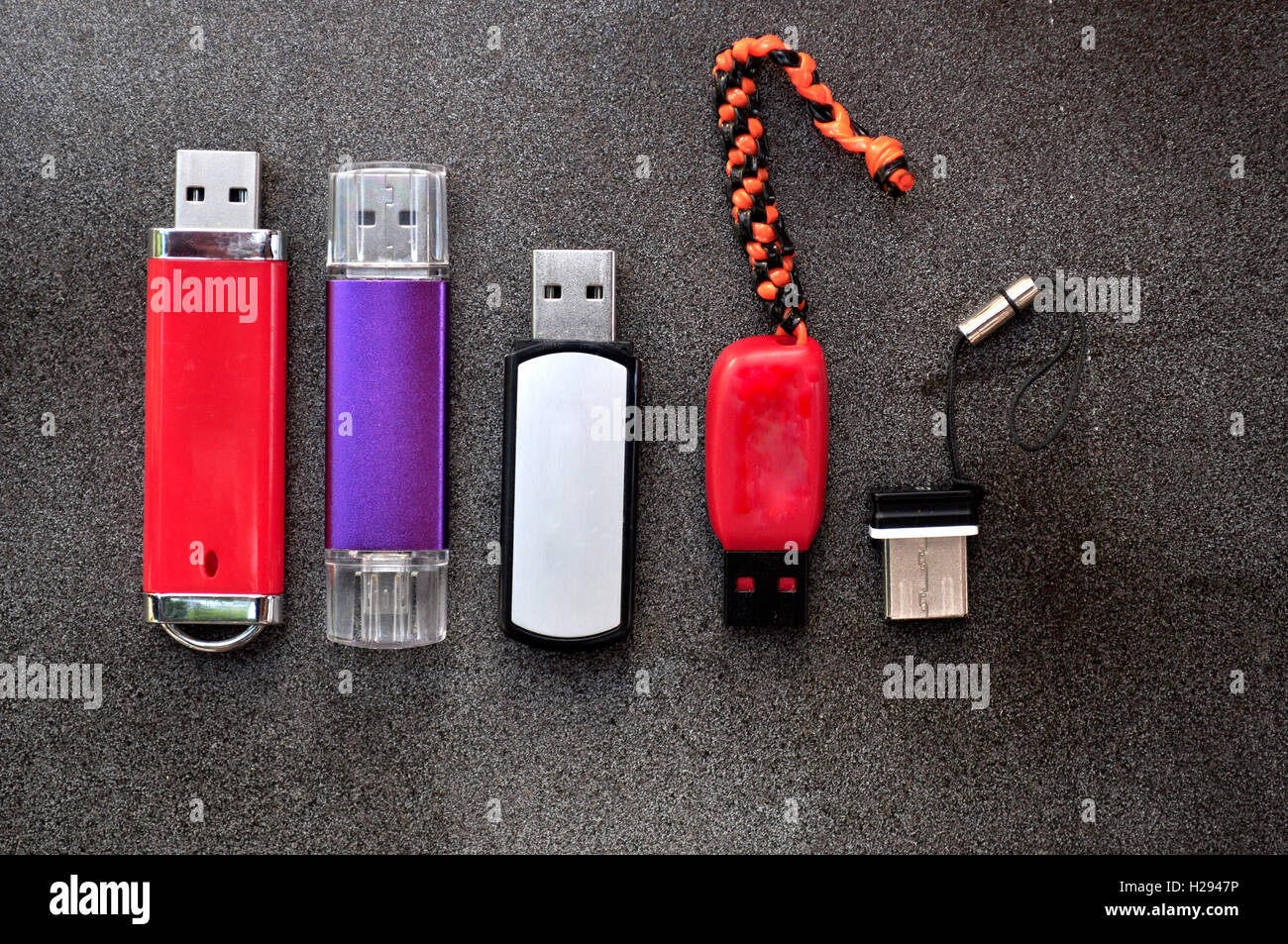 five flash usb types Stock Photo Alamy