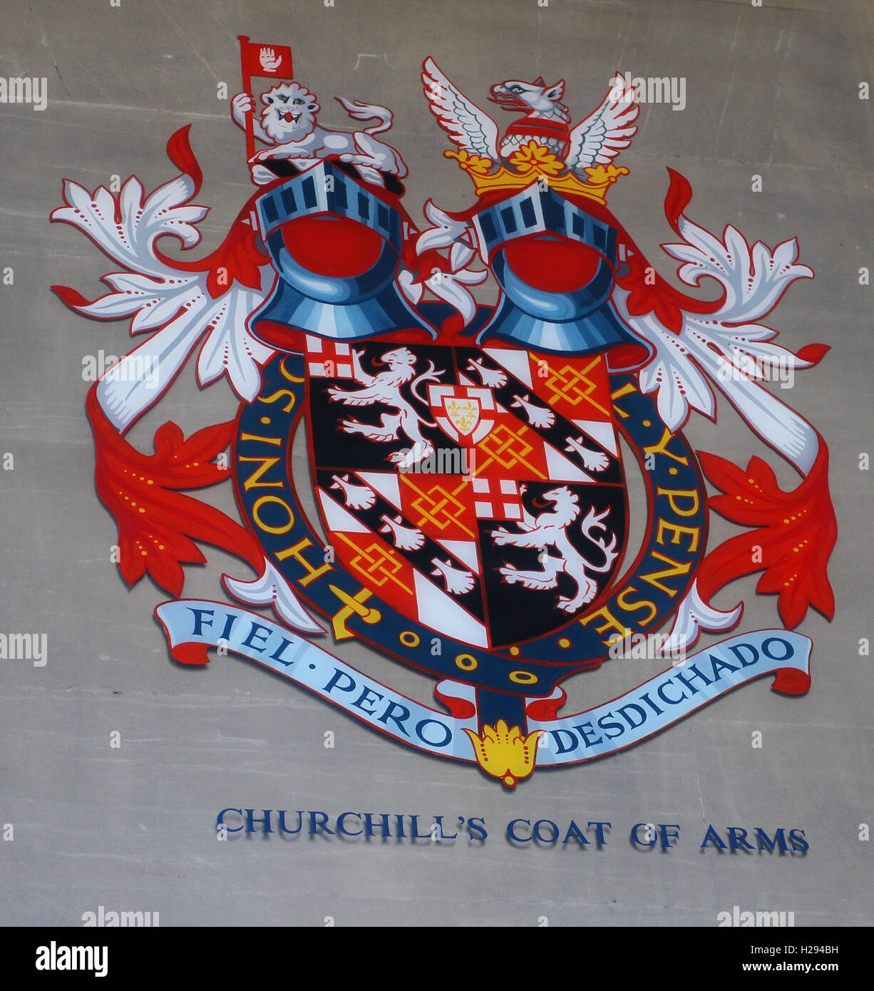 Sir Winston Churchill's Coat of Arms Stock Photo