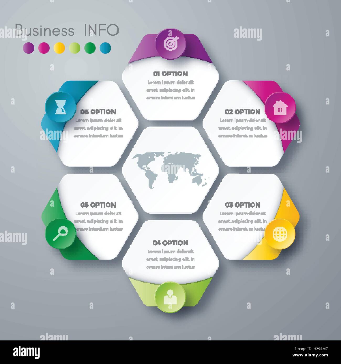 Vector illustration infographics six options Stock Vector Image & Art ...