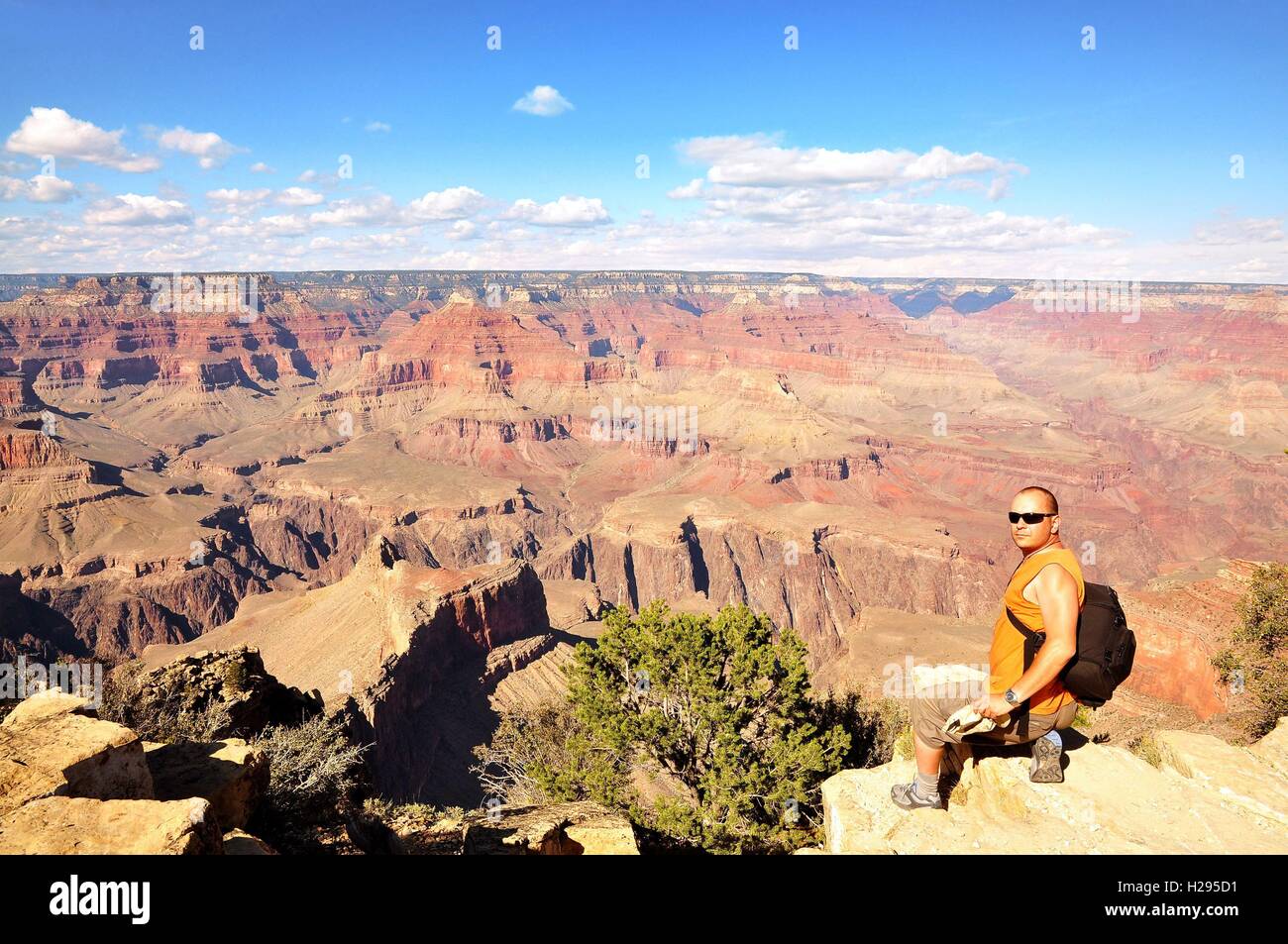 man in the glasses at the Grand Canyon Stock Photo - Alamy