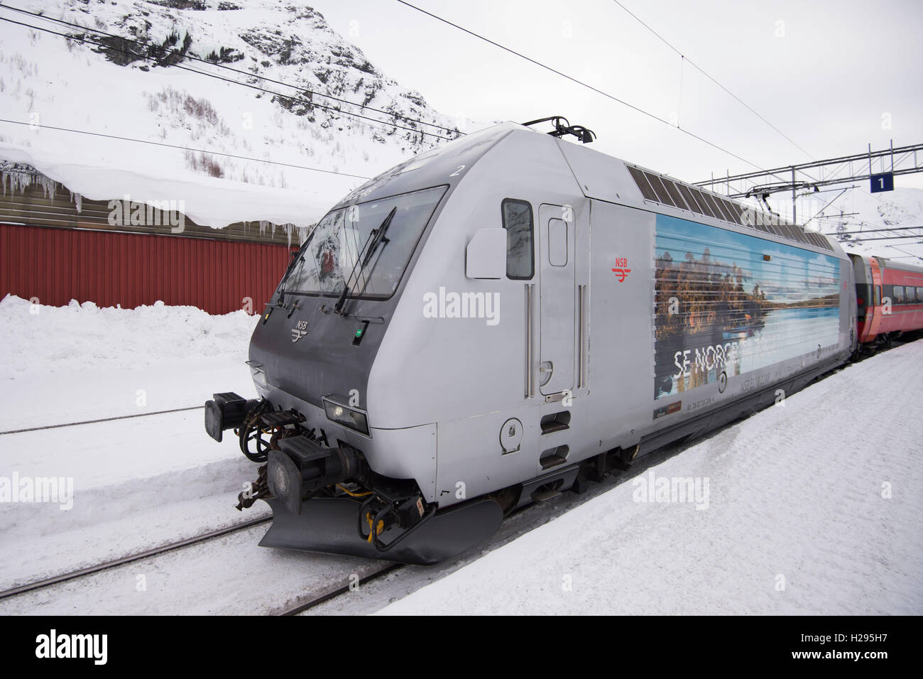 Flam Model Train Flam railway train in Flam carriage in Flam, Aurland, Norway Stock ...