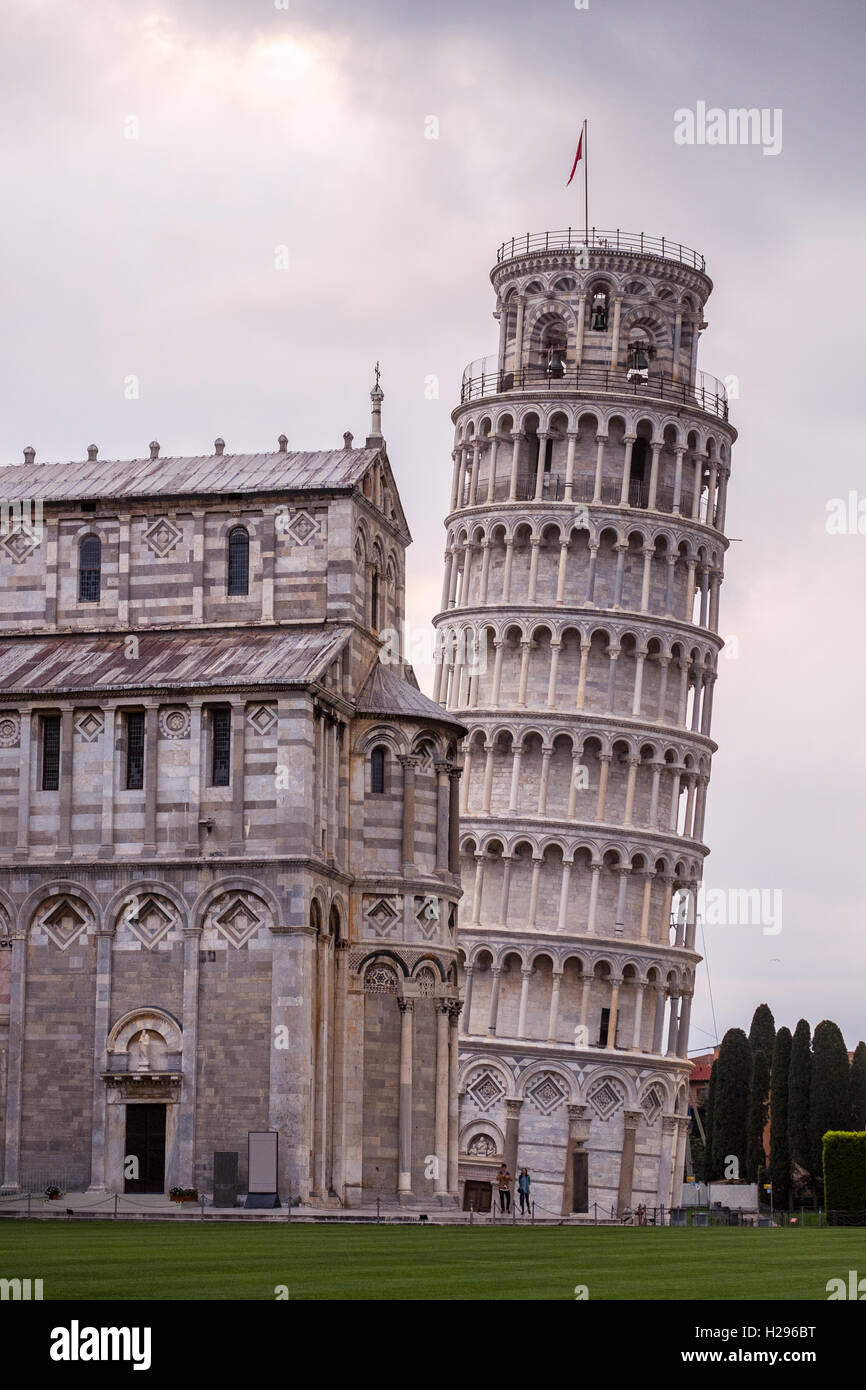 The Cathedral of Pisa and the Pisa Tower in Pisa, Italy Stock Photo