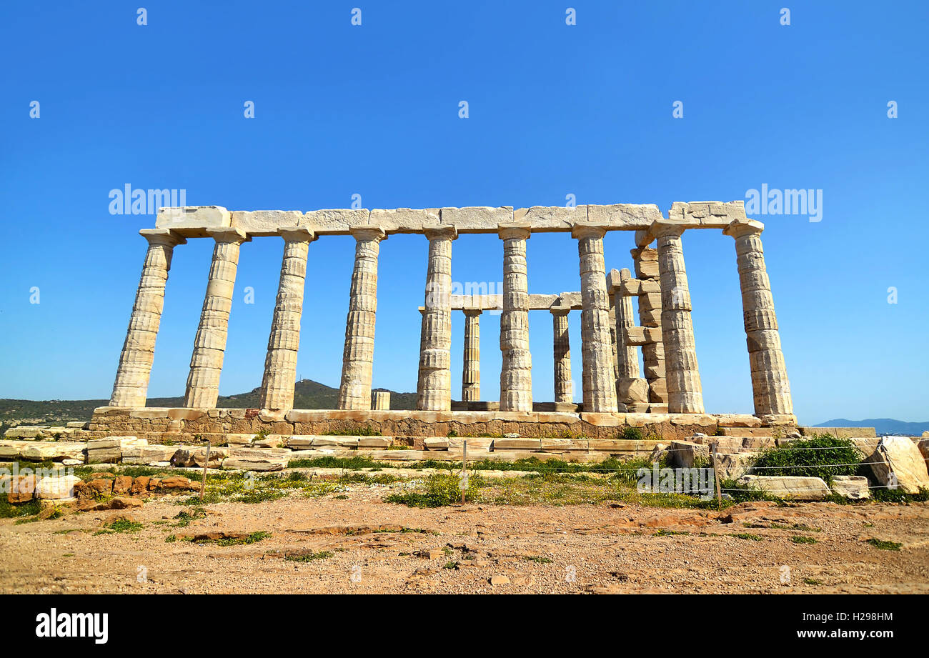 temple of Poseidon Cape Sounion Greece Stock Photo - Alamy