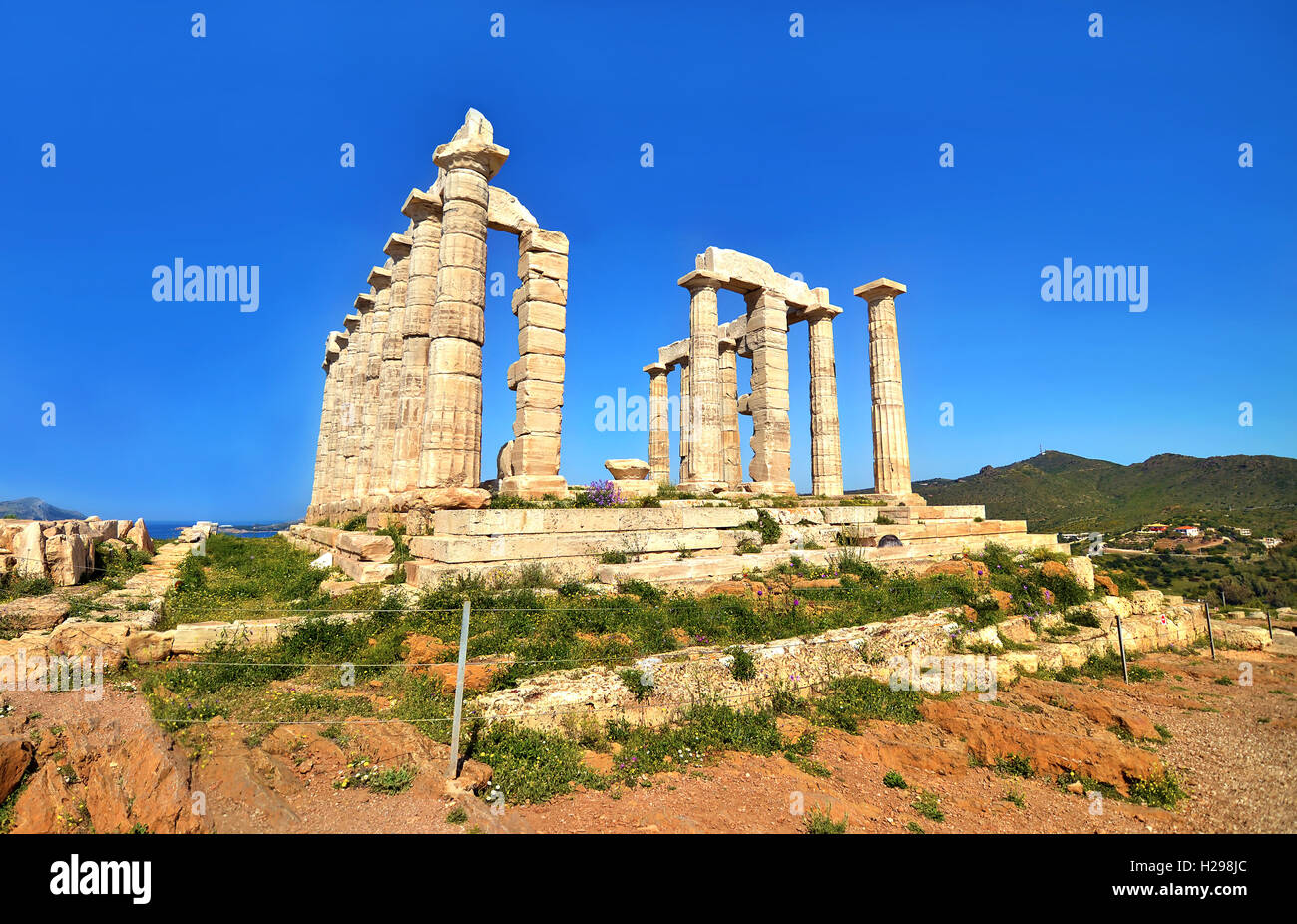 temple of Poseidon Cape Sounion Greece Stock Photo - Alamy