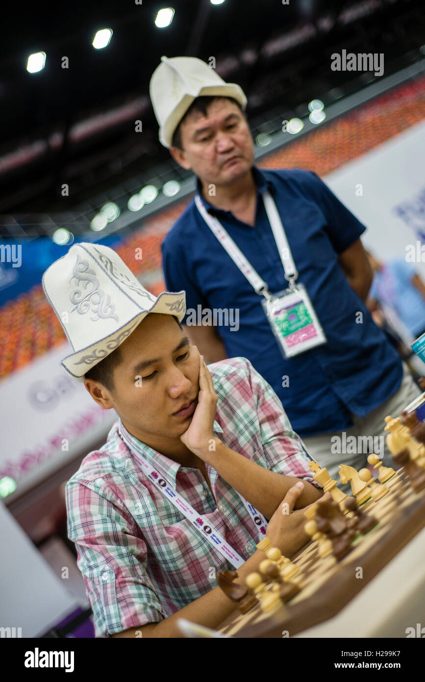 Final day of the 42nd Chess Olympiad in Baku, Azerbaijan Stock Photo