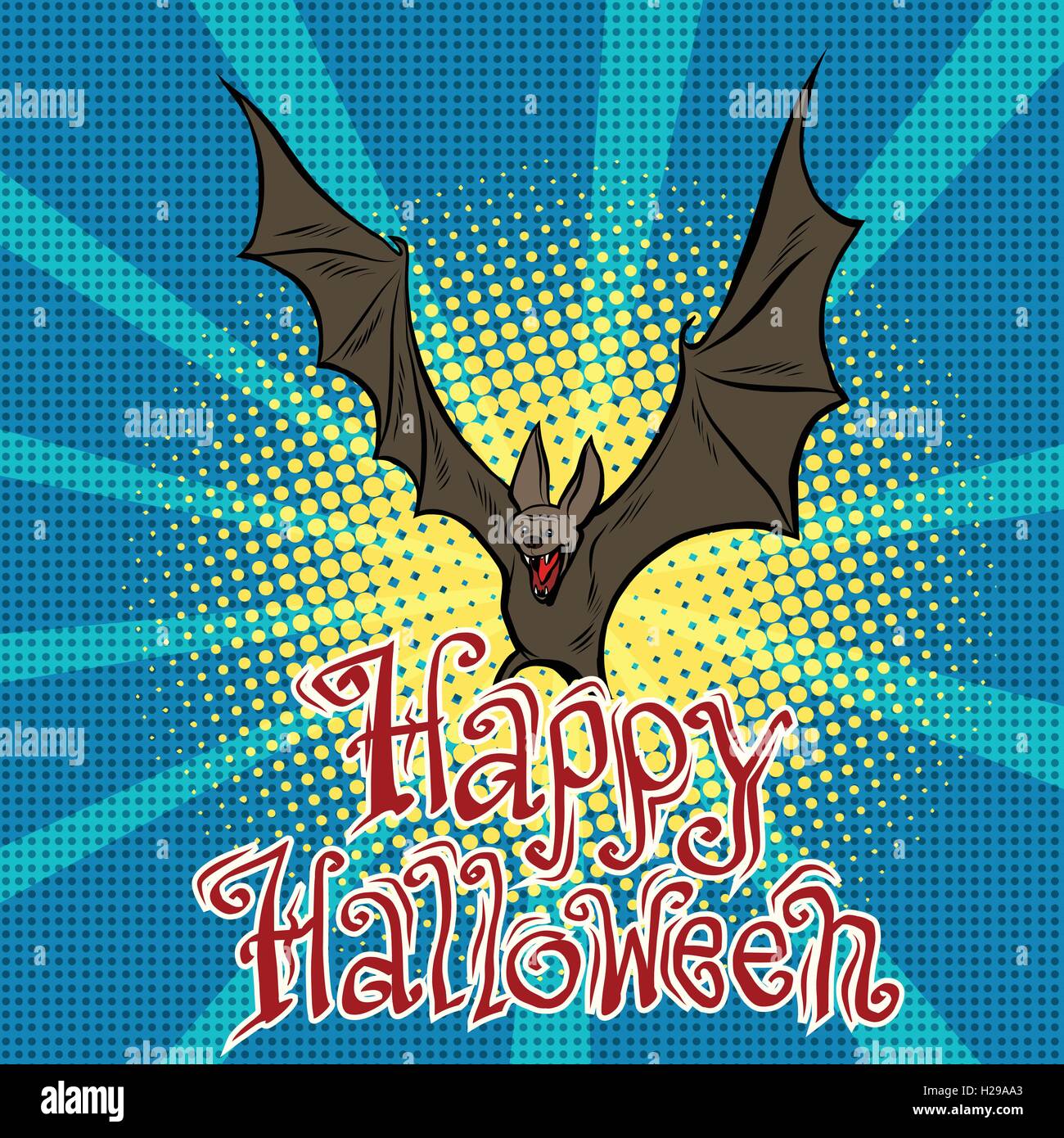 Happy Halloween bat vampire Stock Vector Image & Art - Alamy