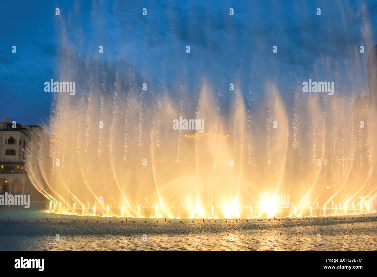 Dubai Fountain night show Stock Photo Alamy