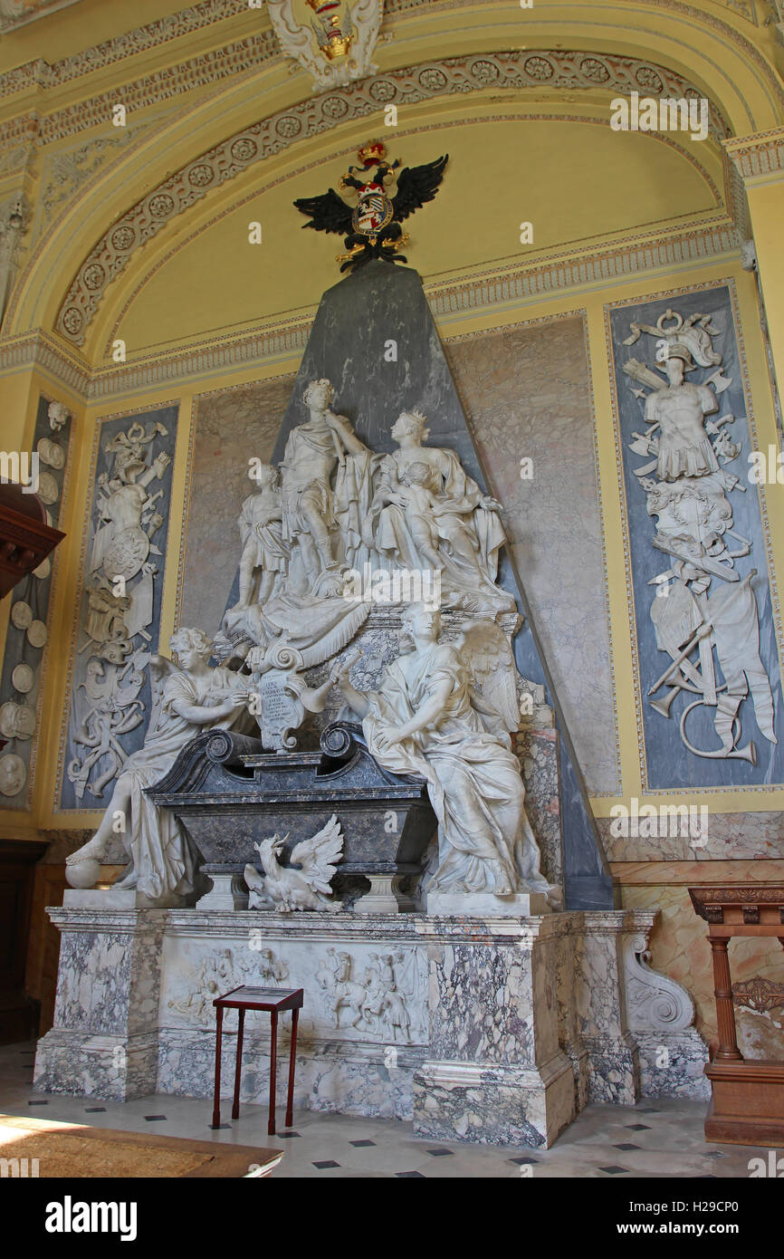 Marble sculpture in the Chapel in the State rooms at Blenheim Palace Stock Photo