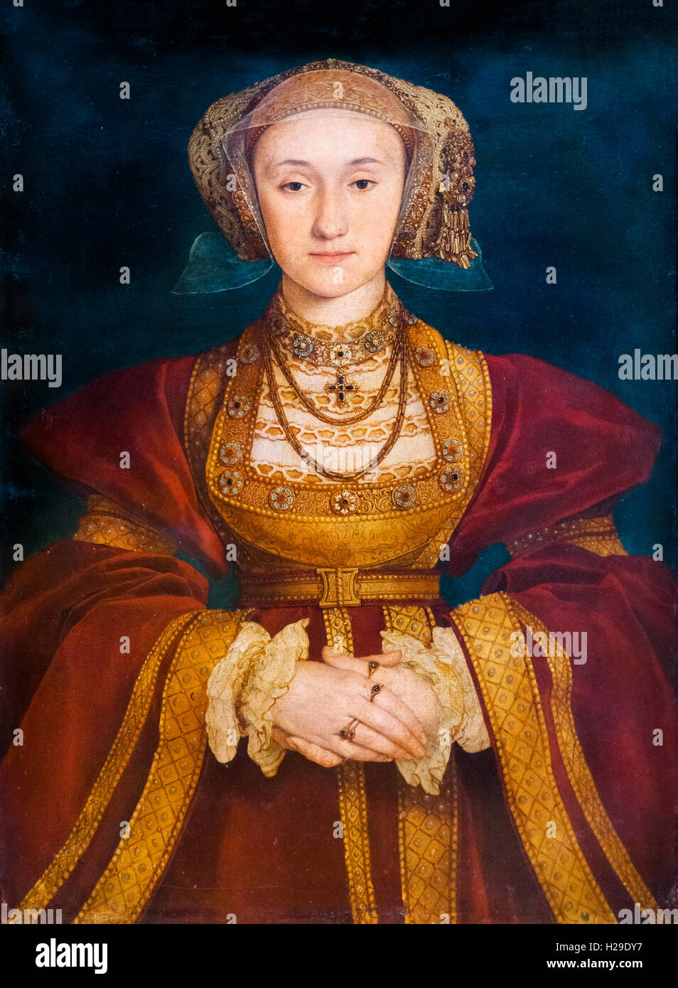 Anne of Cleves (1515-1557), fourth wife of King Henry VIII of England, by Hans Holbein the Younger, 1539 Stock Photo