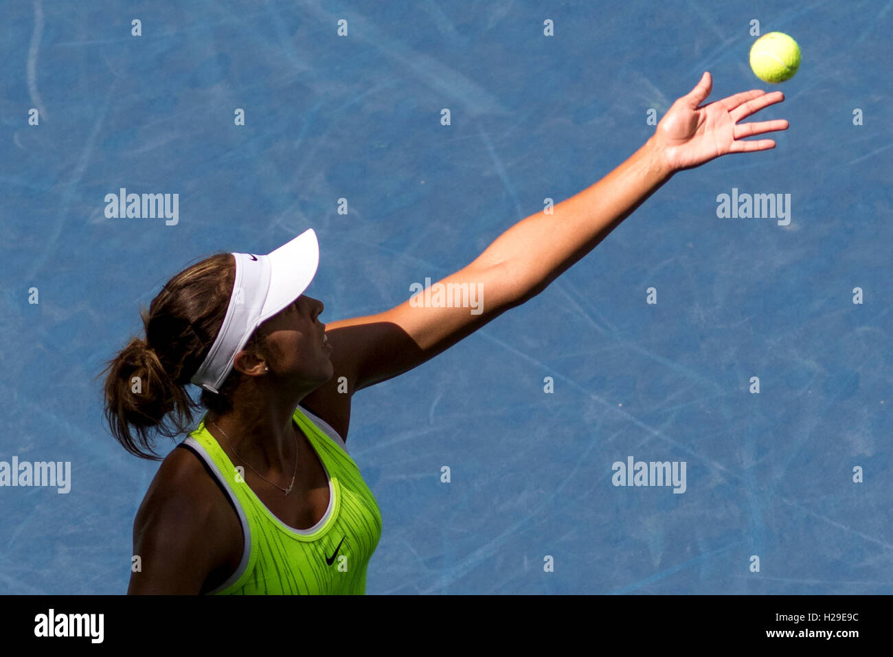 Madison Keys (USA) competing in the 2016 US Open Stock Photo