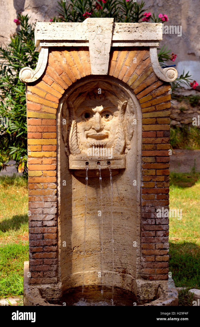 A spring water fountain in Rome, Italy Stock Photo