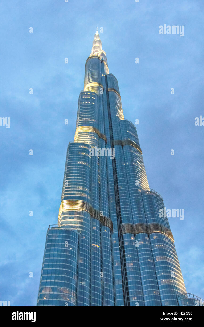 Burj Khalifa at night Stock Photo - Alamy