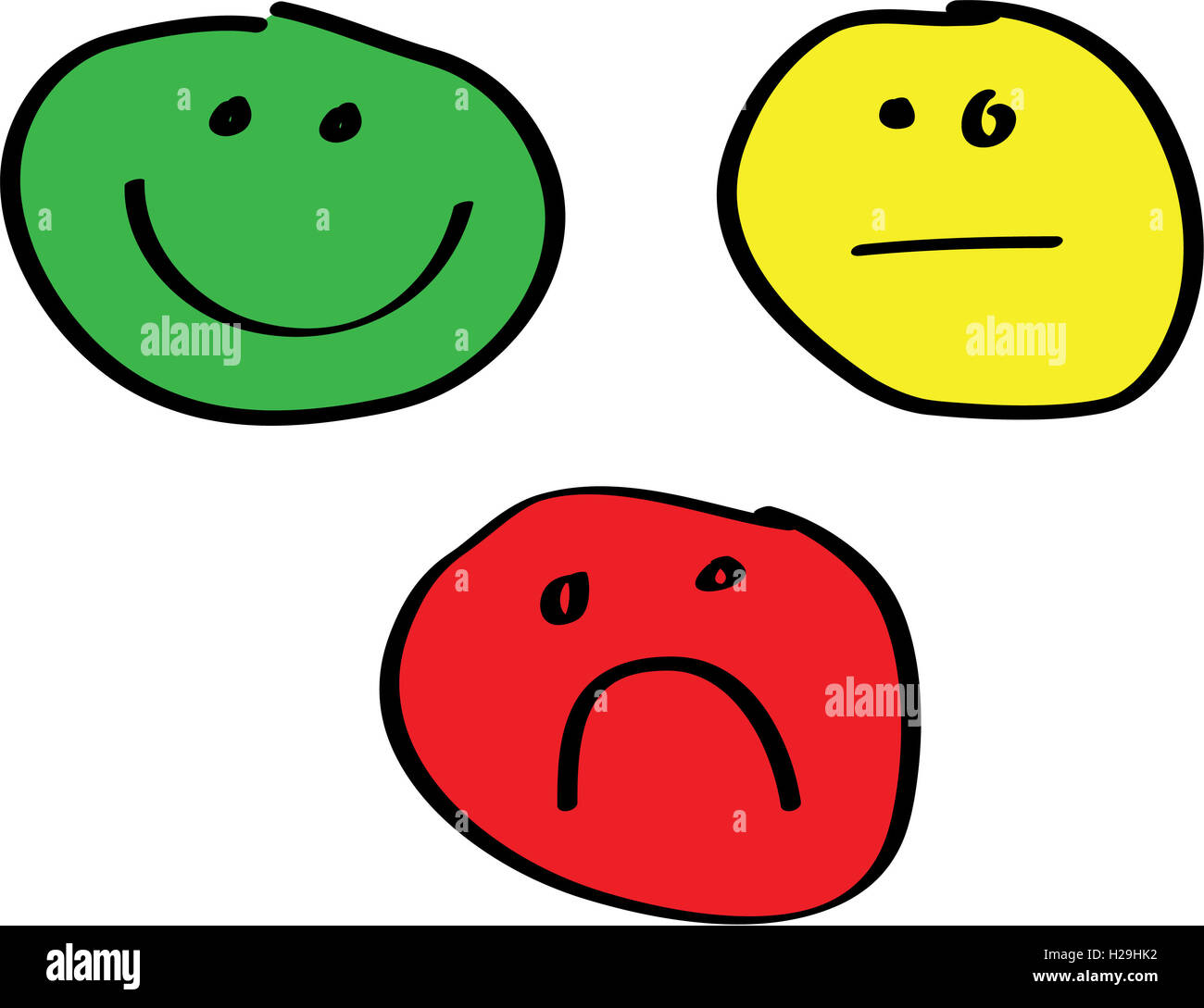 Happy Neutral Sad Face Clip Art