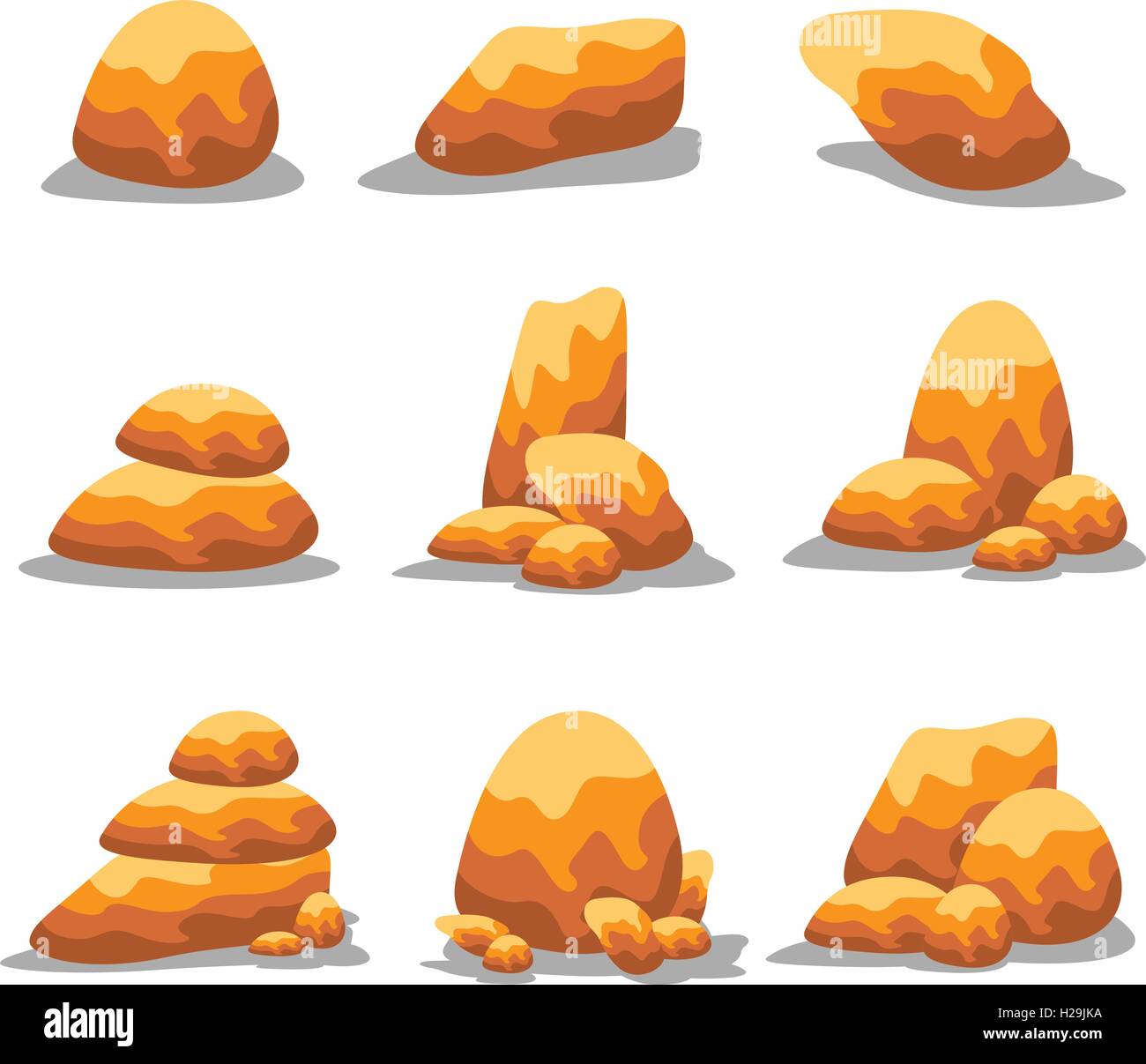 Collection golden stone set vector art Stock Vector Image & Art - Alamy