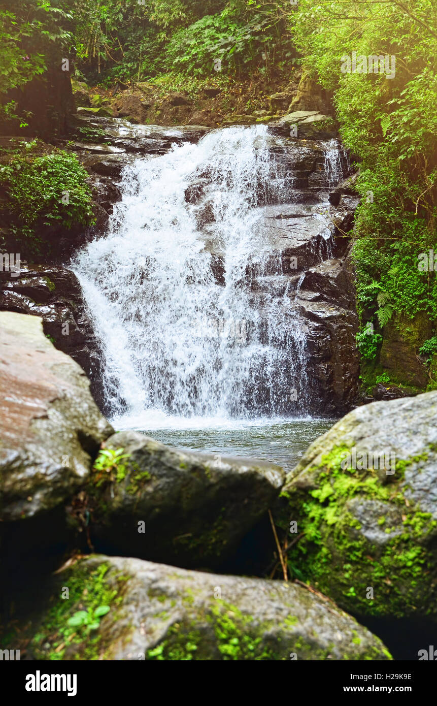 Muara Jaya waterfall in Majalengka, West Java Stock Photo