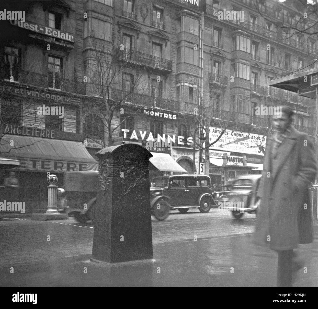 The Grands Boulevards in the 1930s, Paris, France Stock Photo