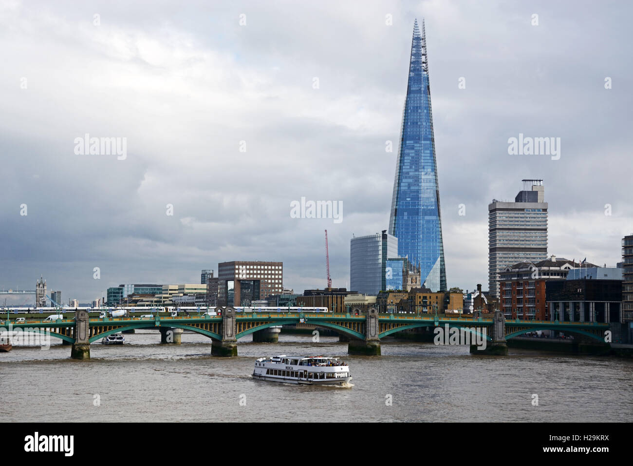 The Shard & London Bridge, London, england Stock Photo Alamy