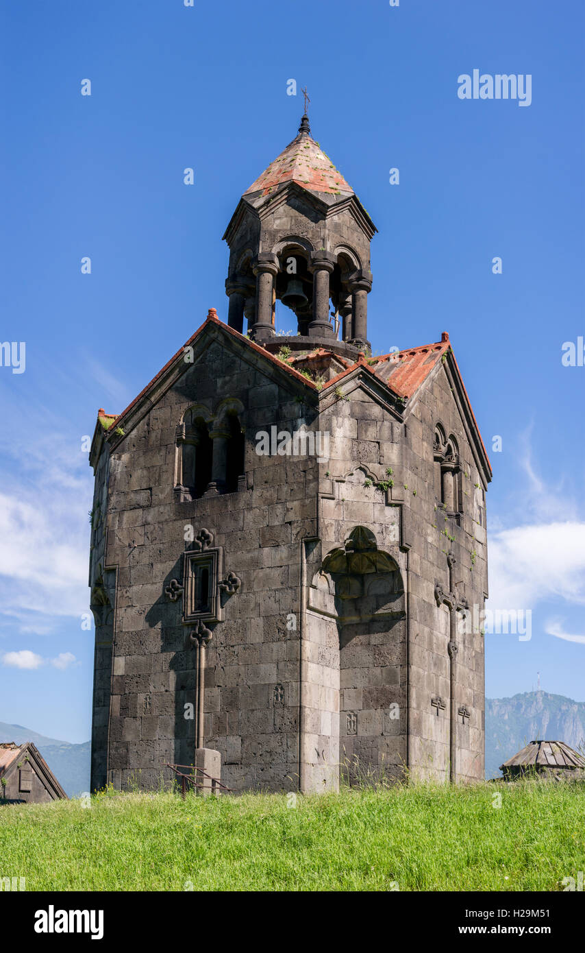 Belltower at Haghpat monastery in Armenia Stock Photo
