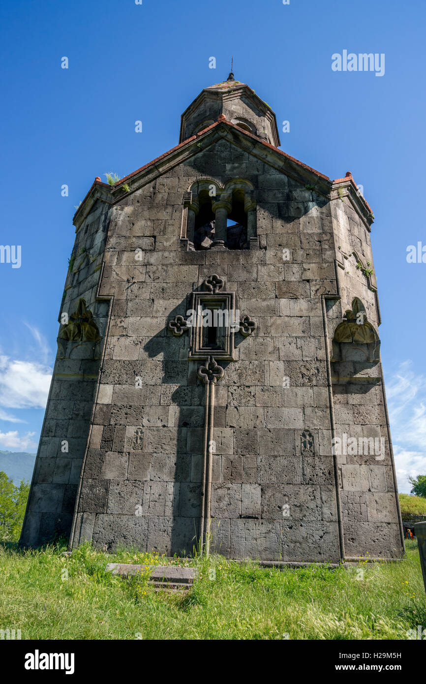 Belltower at Haghpat monastery in Armenia Stock Photo