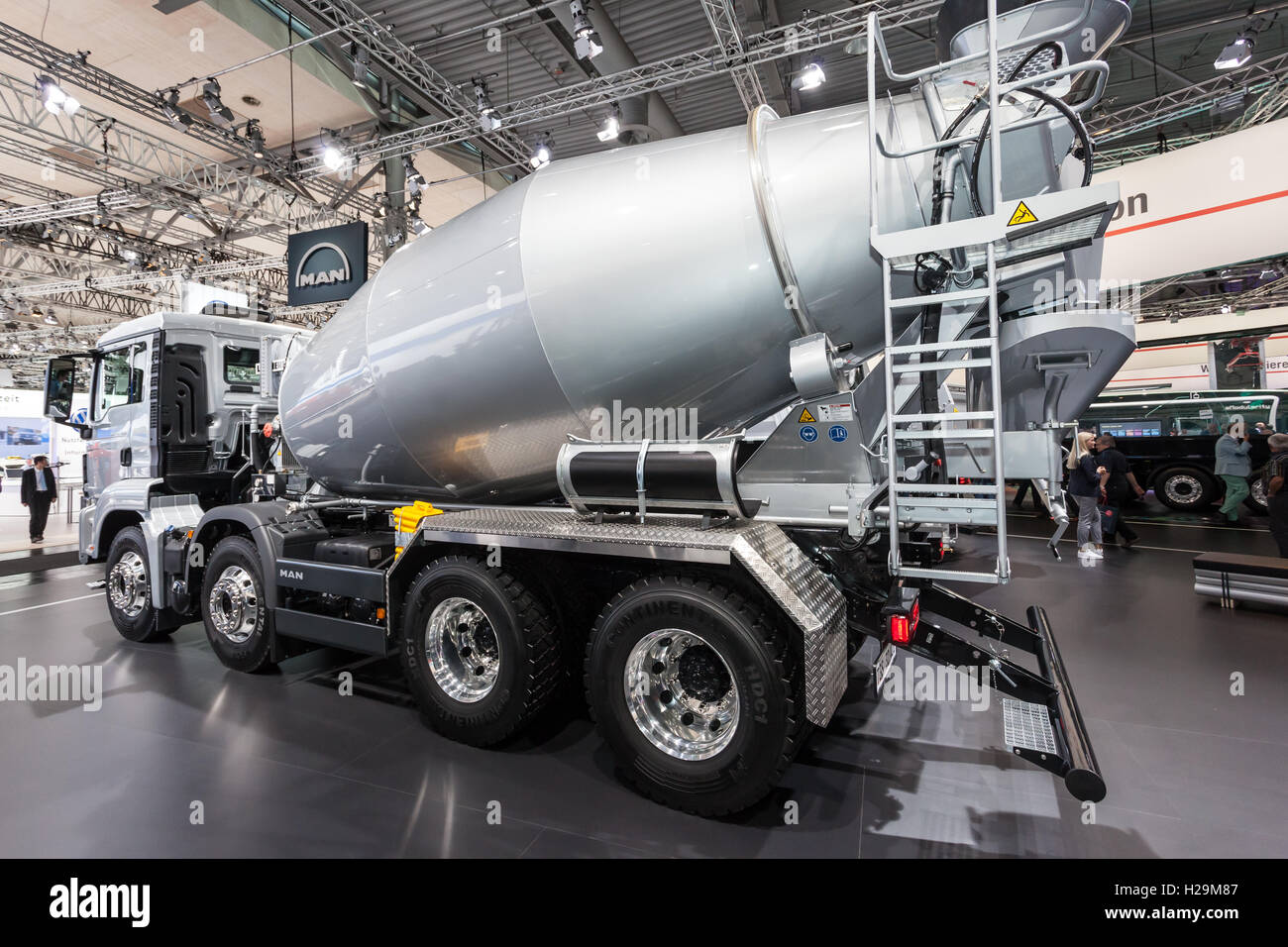 New MAN concrete mixer truck Stock Photo - Alamy