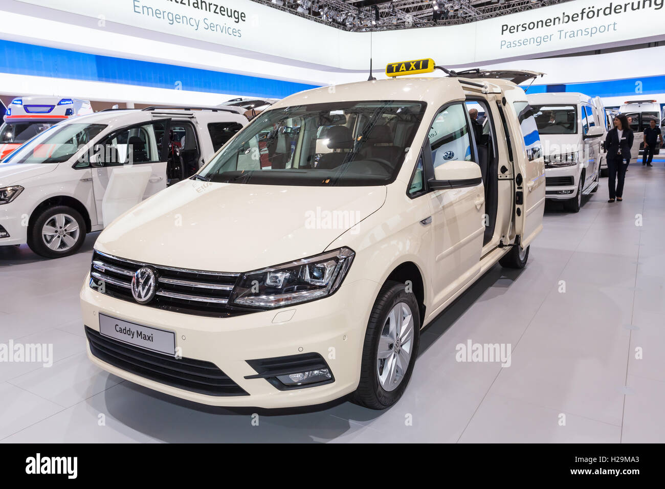 New Volkswagen Caddy Maxi Taxi edition Stock Photo