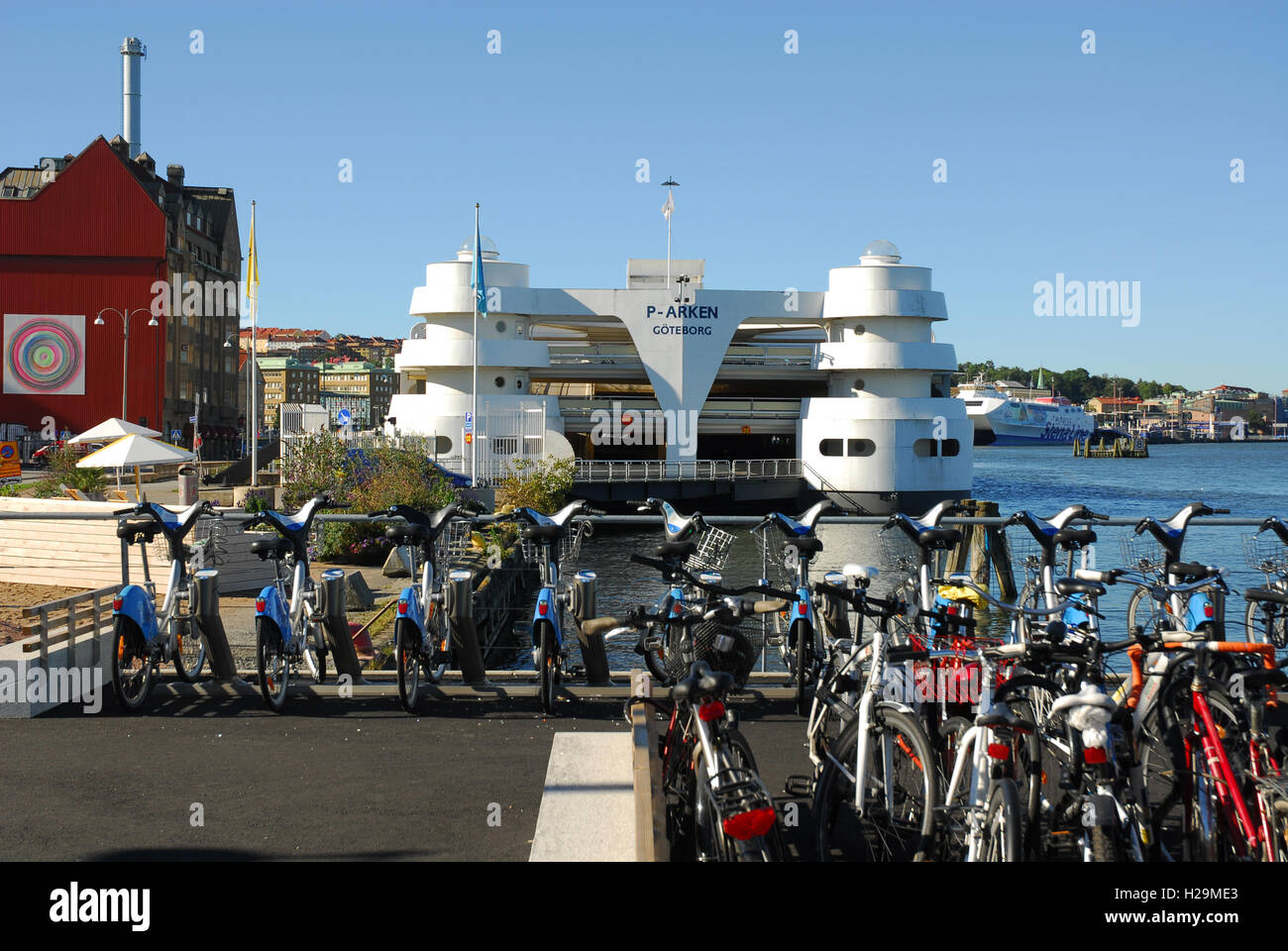 Sweden, Gothenburg, Floating Multistorey Car Park Stock