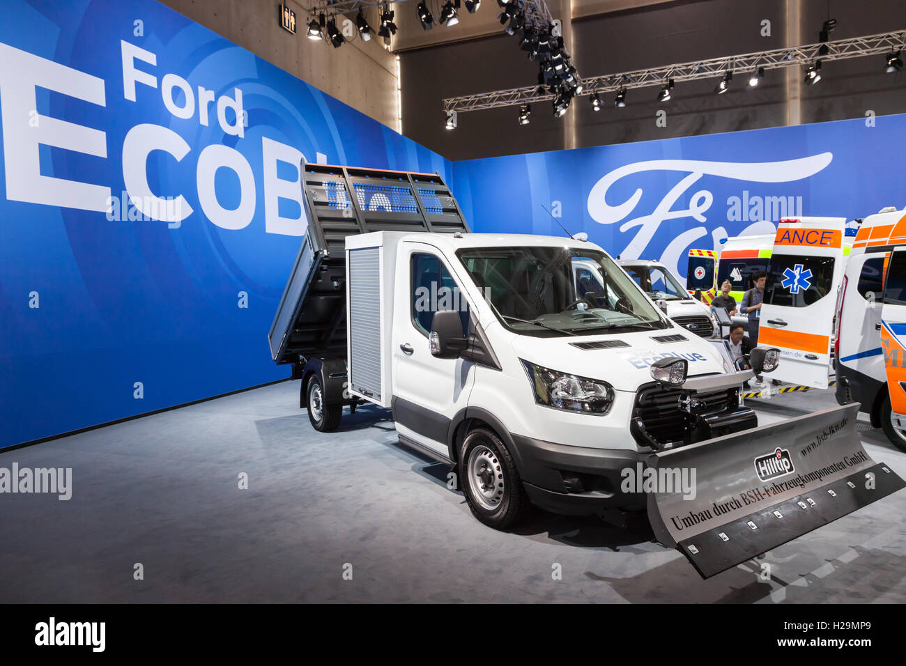 New Ford Transit EcoBlue light trucks Stock Photo