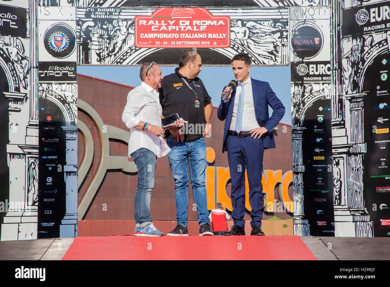 awarding of the winners of the Rally of Roma Capitale 2016 Stock Photo