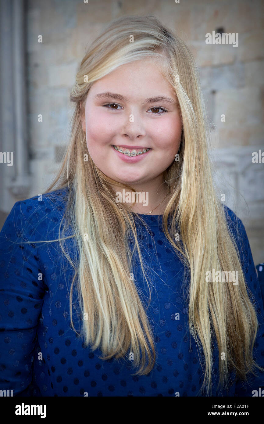 Parma, Italy. 25th Sep, 2016. Princess Amalia attends the christening ...