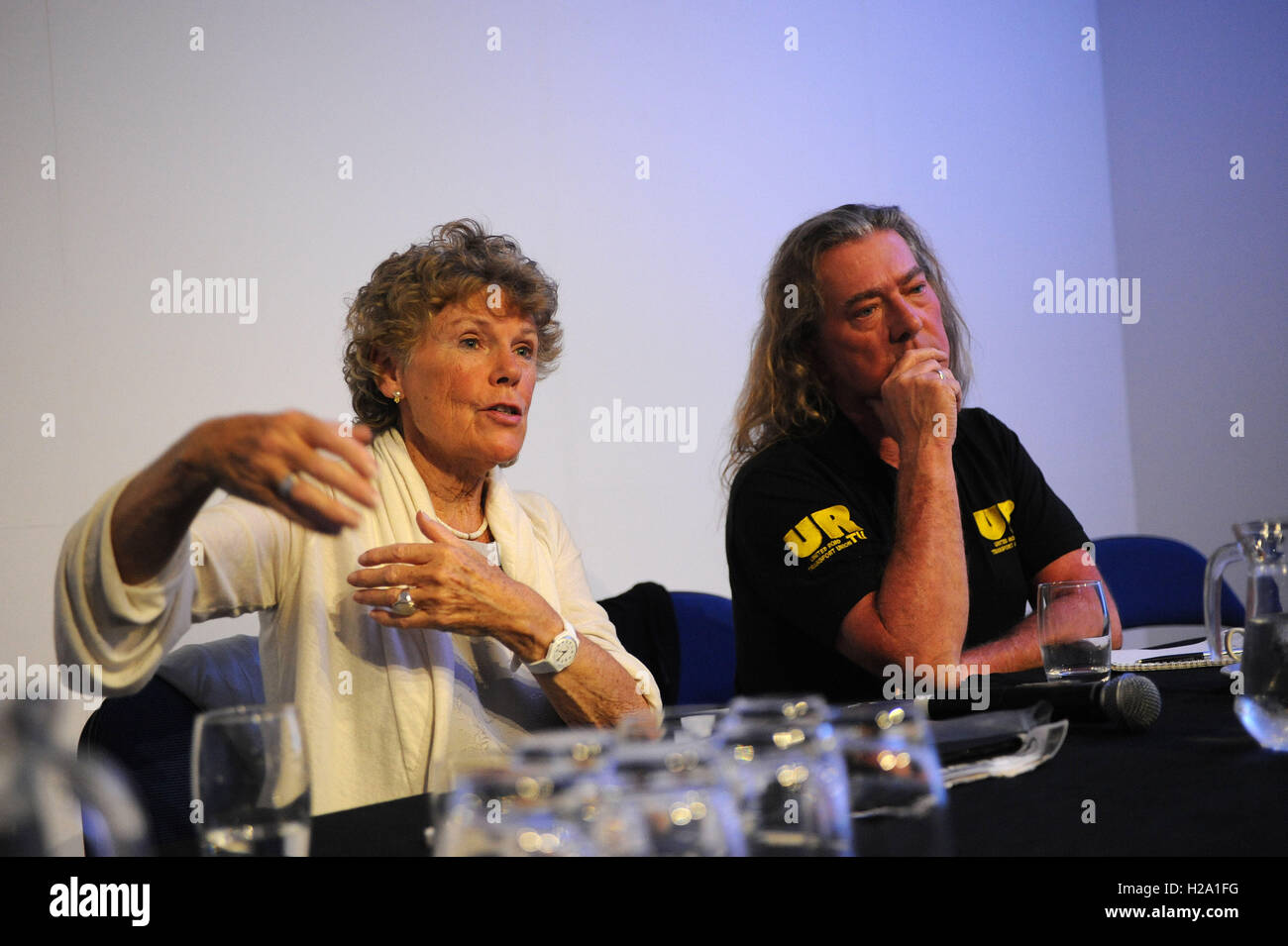 Liverpool, England. 26th September, 2016.  Kate Hoey MP, answers questions during the 'The Case Against All Cuts' fringe meeting organised by Trade Union Coordinating Committee. The meeting was part of the second day of the Labour Party annual conference at the ACC Conference Centre. This conference is following Jeremy CorbynÕs re-election as labour party leader after nine weeks of campaigning against fellow candidate, Owen Smith. This is his second leadership victory in just over twelve months and was initiated by the decision of Angela Eagle to stand against him. Credit: Kevin Hayes/Alamy Li Stock Photo