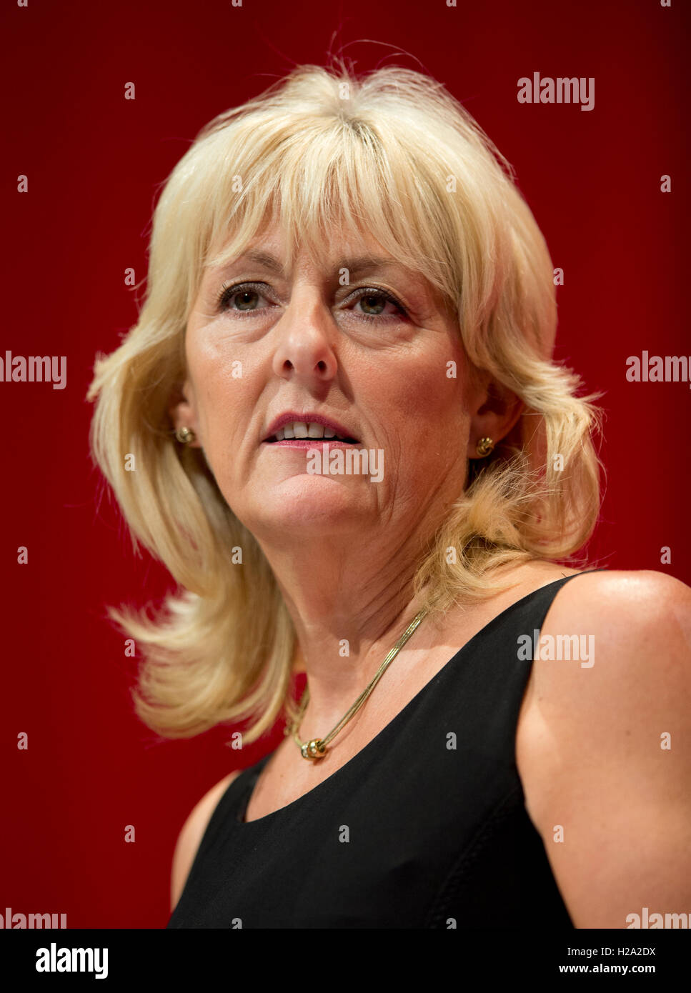 Liverpool, UK. 26th September 2016. Jennie Formby of the National Executive Committee speaks at day two of the Labour Party Conference in Liverpool. Credit:  Russell Hart/Alamy Live News. Stock Photo