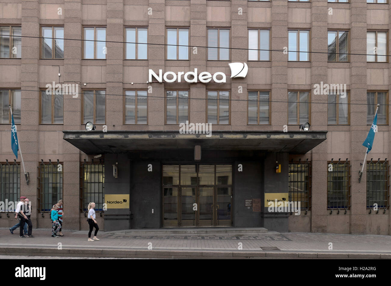 Helsinki, Finland. 06th Aug, 2016. A branch of the Bank Nordea in Helsinki, Finland, 06 August 2016. Photo: Peter Endig/dpa - NO WIRE SERVICE-/dpa/Alamy Live News Stock Photo