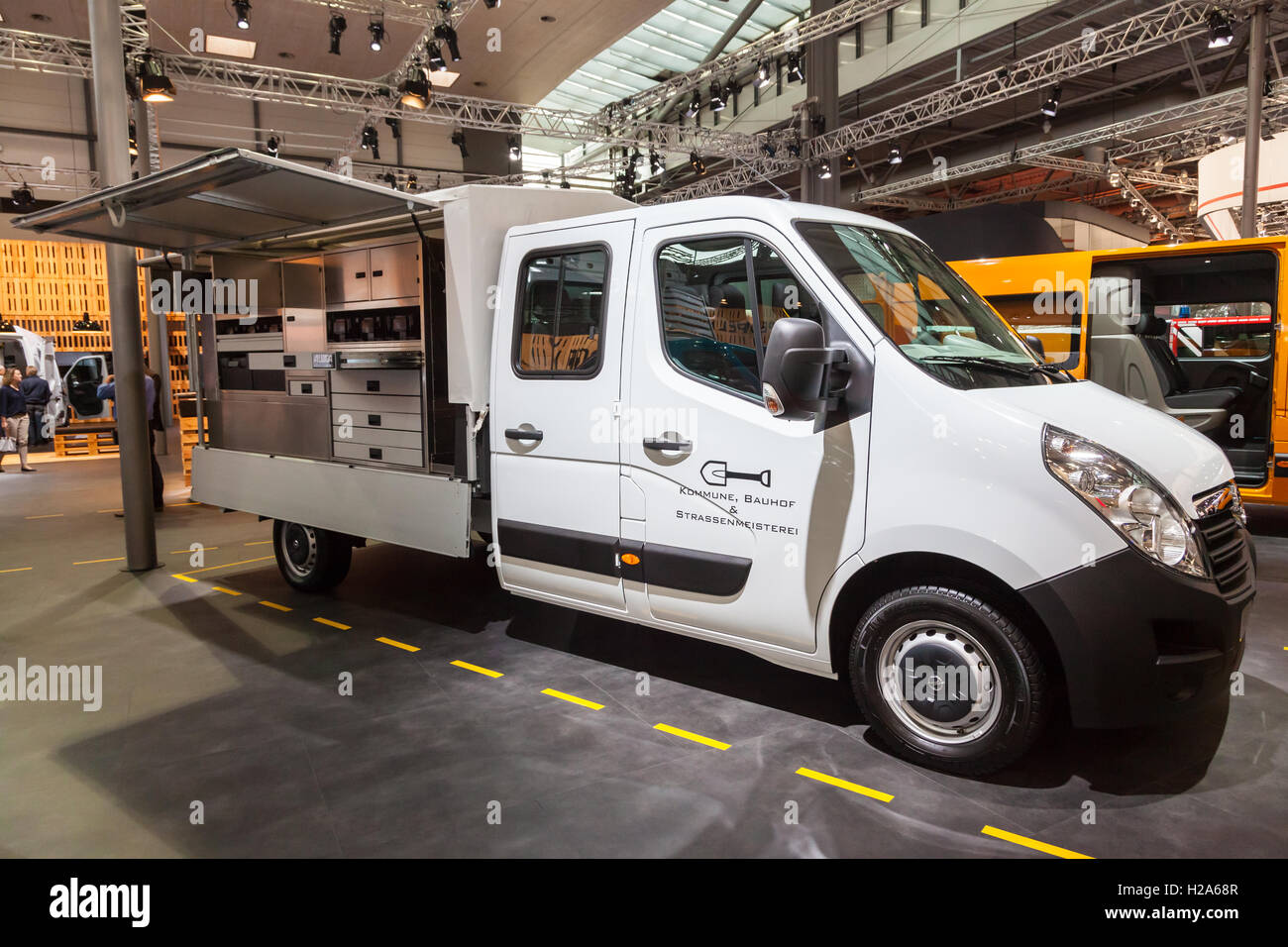 New Opel Movano crew cab truck Stock Photo - Alamy