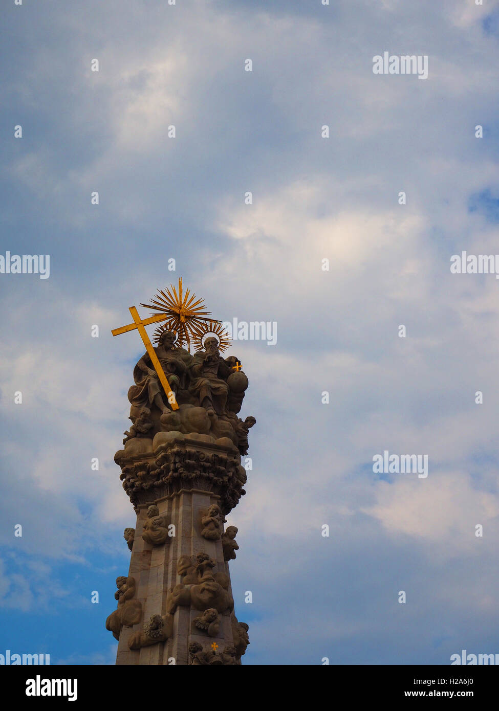 religious monument in Buda, Budapest Stock Photo