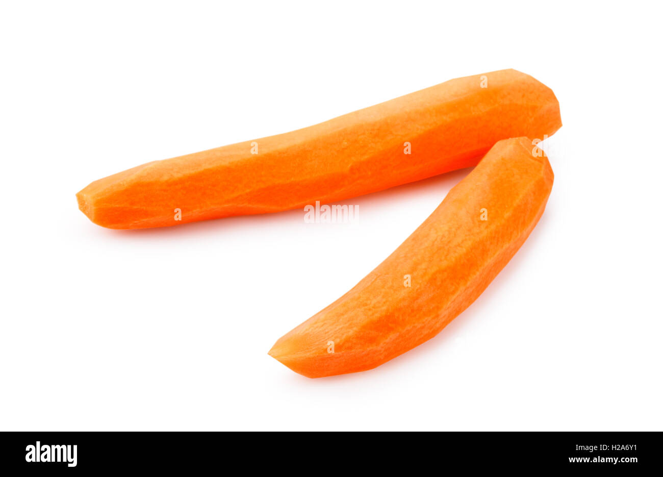 Peeled fresh carrots isolated on white background Stock Photo Alamy