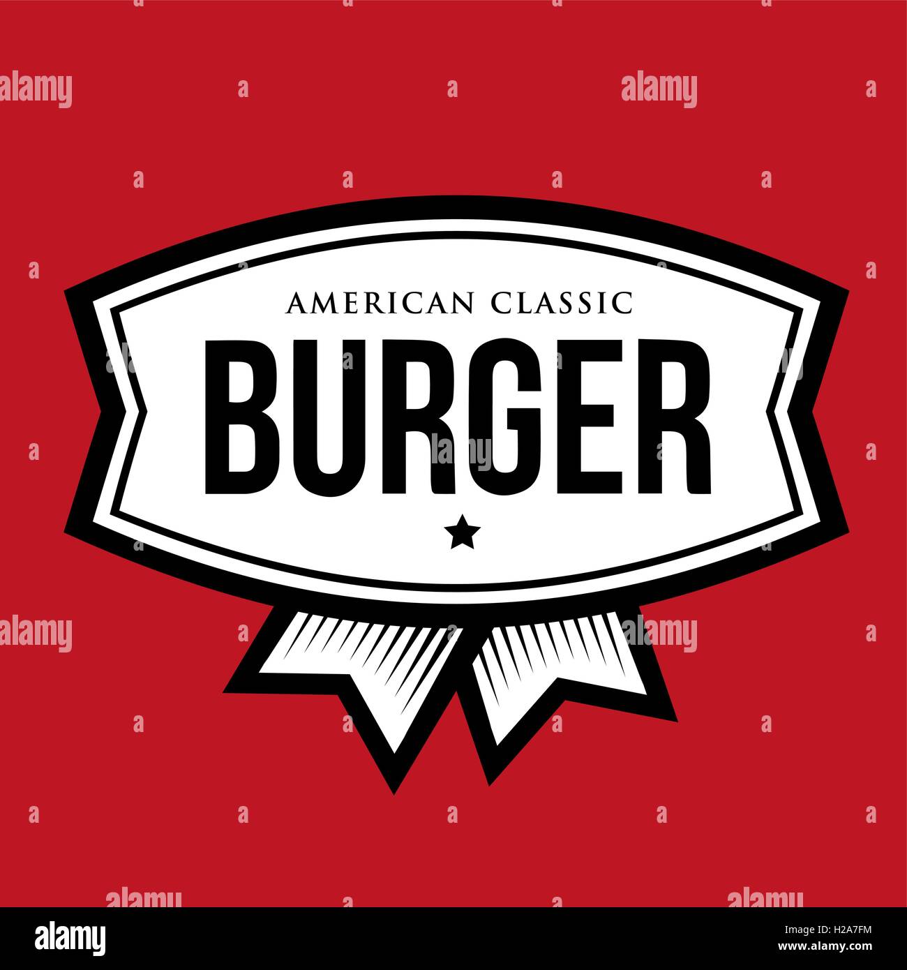 Burger American Classic. Vintage logo Stock Vector Image & Art Alamy