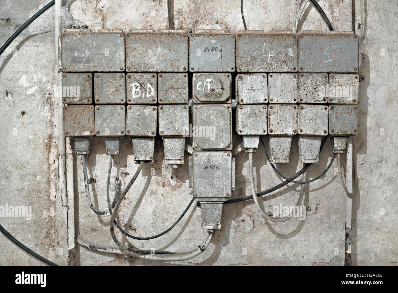 Industrial switch board Stock Photo Alamy