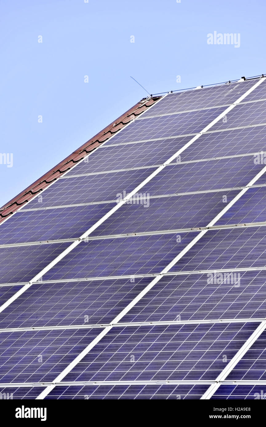 House roof with renewable energy solar and thermal photovoltaic panels ... - Roof Integrated Energy Generation From Renewable Sources