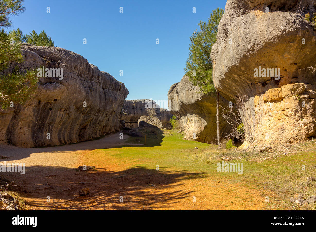 Rocks with capricious forms in the enchanted city of Cuenca, Spain ...