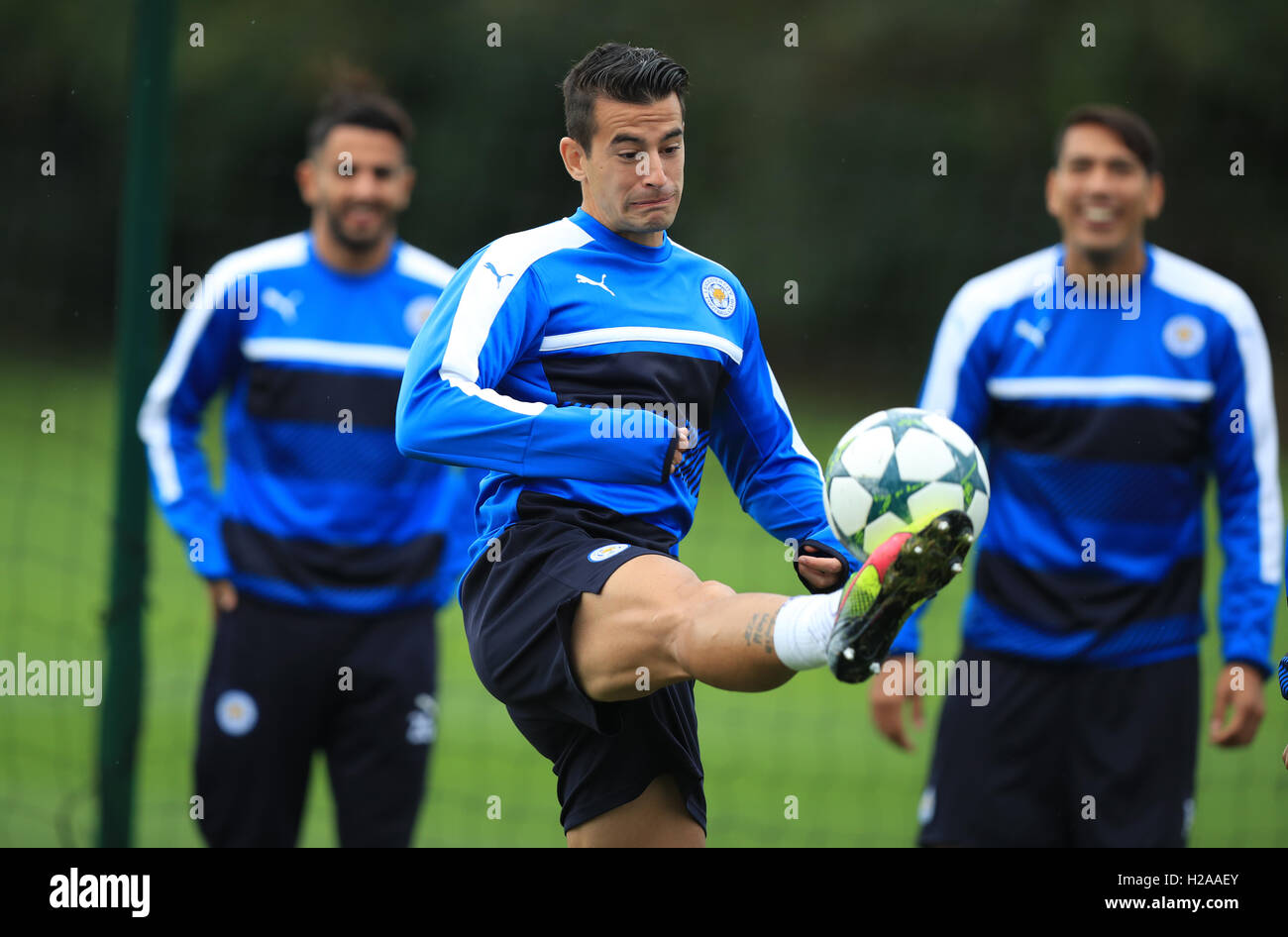 Leicester City's Luis Hernandez Rodriguez during a training session at Belvoir Drive Training Ground, Leicester. Stock Photo