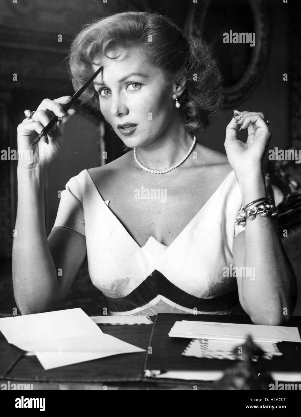 RHONDA FLEMING US film and TV actress in 1960 Stock Photo