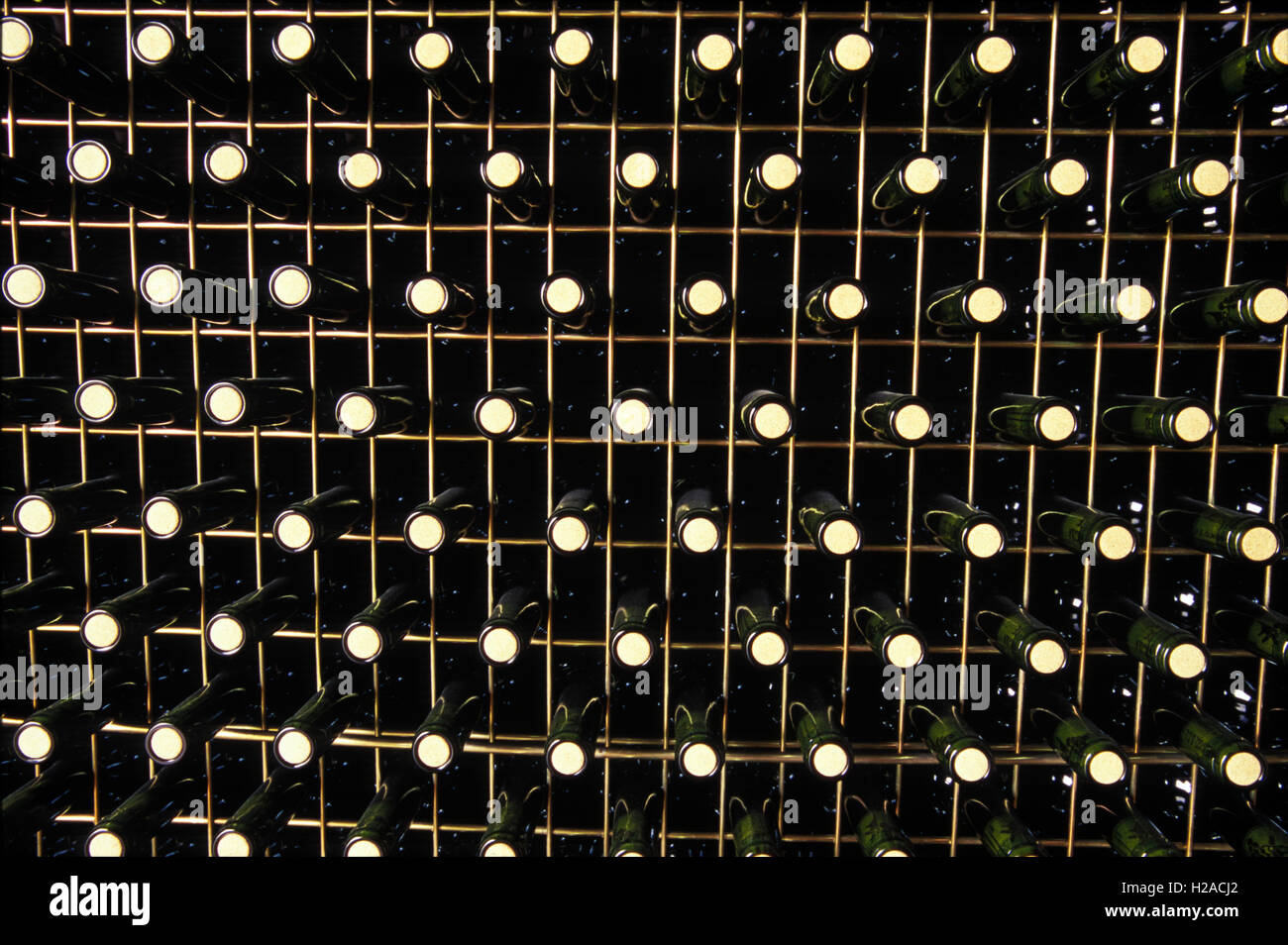 Bottles of wine in a winery Stock Photo - Alamy