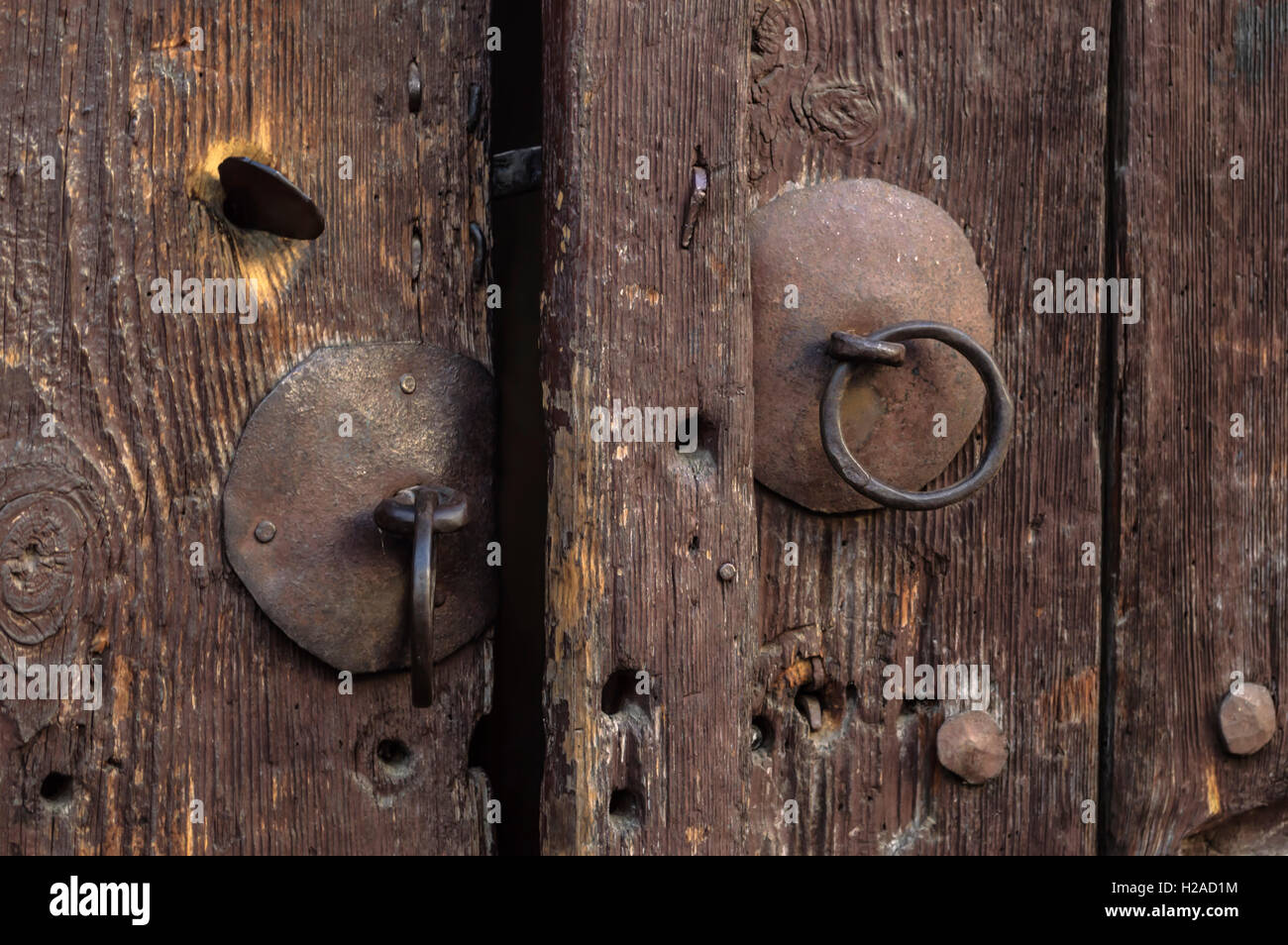 Detail of an old door knob. Stock Photo