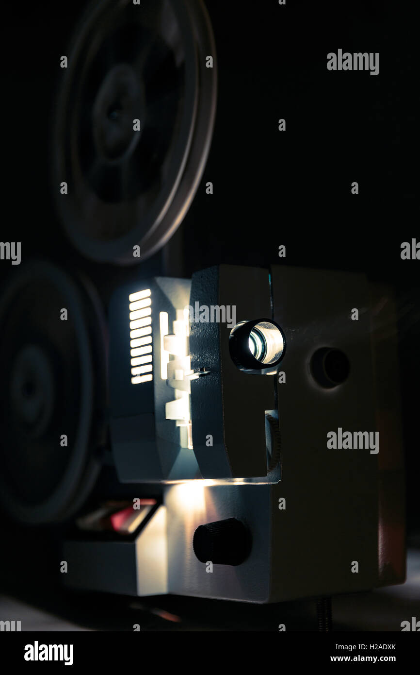 Running Old film projector Stock Photo Alamy