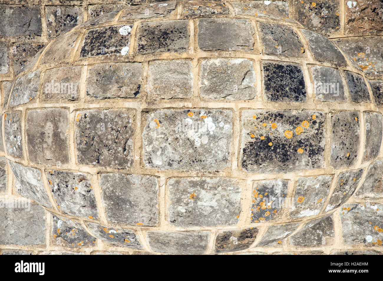 Digitally enhanced stone wall Stock Photo